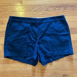 J. Crew Chino Shorts Women’s Size 16 Navy Blue Cotton Casual Summer